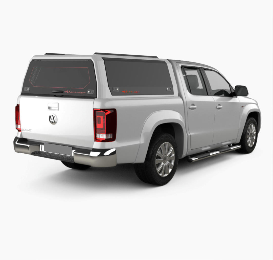 Rhinoman Xpedition Canopy - VW Amarok (2013-2023) D/C - White Frame with Black Doors
