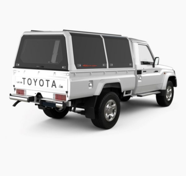 Rhinoman Xpedition Canopy - Toyota Land Cruiser 79 S/C - White Frame with Black Doors
